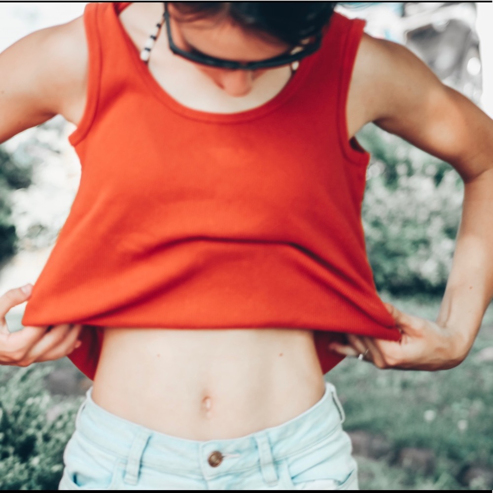 Dark orange tank top